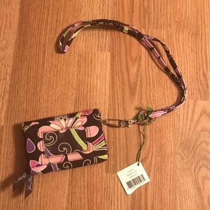 Vera Bradley Purple Punch Lanyard & Wristlet